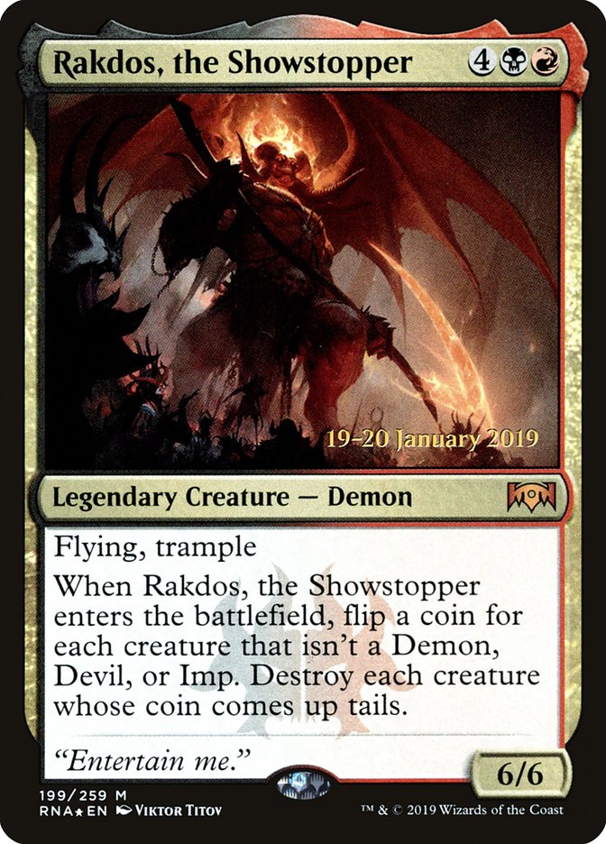 Rakdos, the Showstopper [Ravnica Allegiance Prerelease Promos] | GnG Games