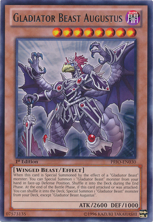 Gladiator Beast Augustus [PRIO-EN030] Rare | GnG Games