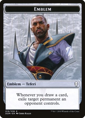 Emblem - Teferi, Hero of Dominaria [Dominaria Tokens] | GnG Games