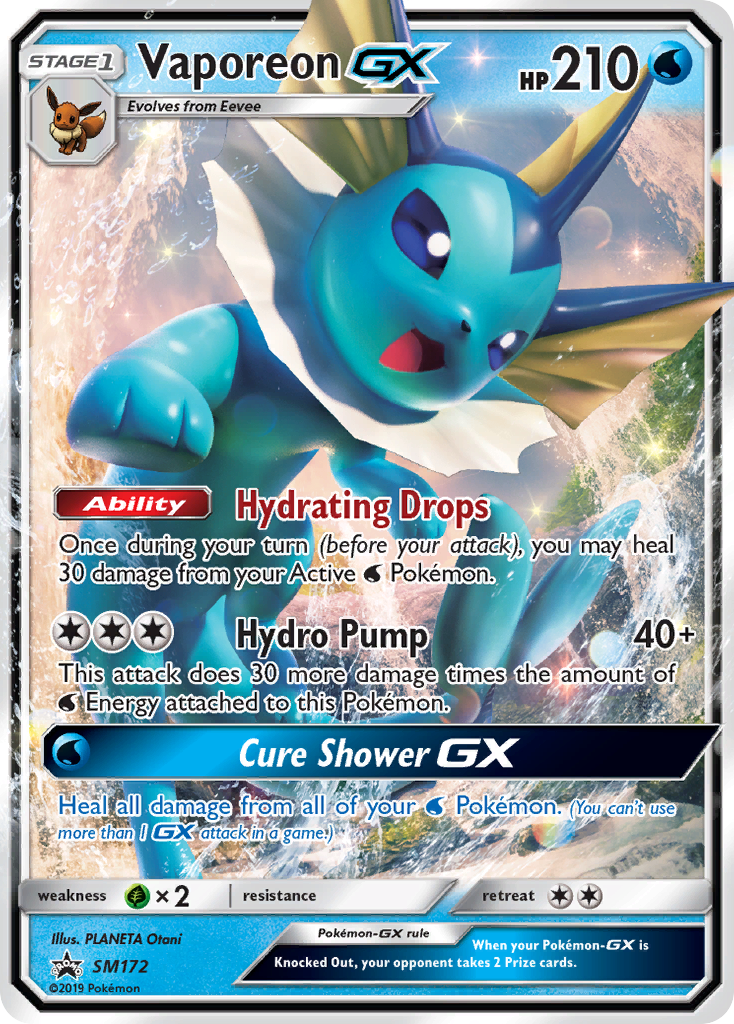 Vaporeon GX (SM172) [Sun & Moon: Black Star Promos] | GnG Games