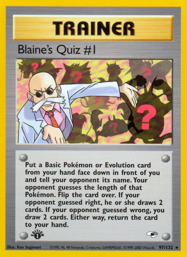 Blaine's Quiz #1 (97/132) [Gym Heroes 1st Edition] | GnG Games