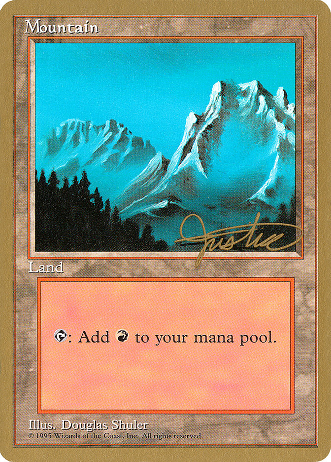 Mountain (mj374) (Mark Justice) [Pro Tour Collector Set] | GnG Games