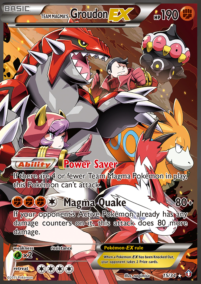 Team Magma's Groudon ex (15/34) [XY: Double Crisis] | GnG Games