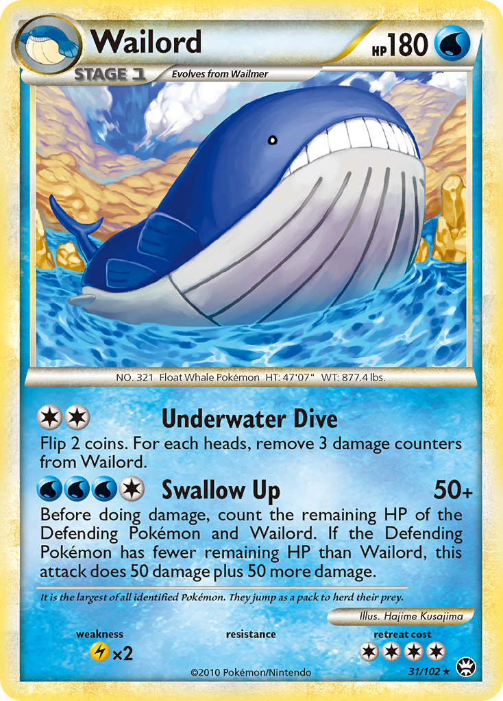 Wailord (31/102) [HeartGold & SoulSilver: Triumphant] | GnG Games