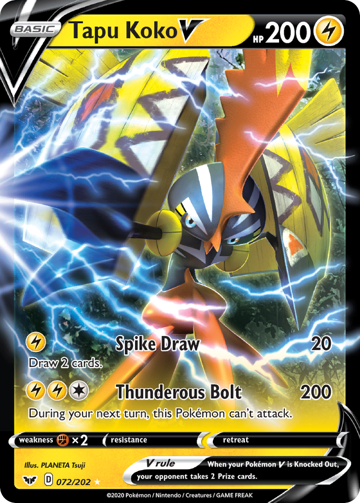 Tapu Koko V (072/202) [Sword & Shield: Base Set] | GnG Games