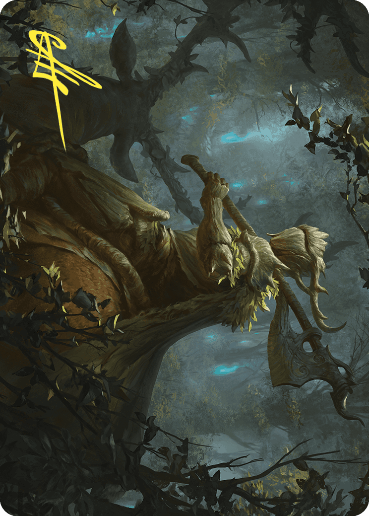 Verdant Outrider Art Card (Gold-Stamped Signature) [Wilds of Eldraine Art Series] | GnG Games