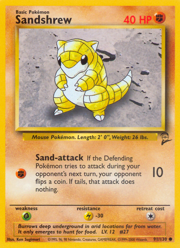 Sandshrew (91/130) [Base Set 2] | GnG Games