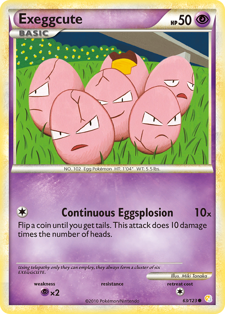 Exeggcute (63/123) [HeartGold & SoulSilver: Base Set] | GnG Games