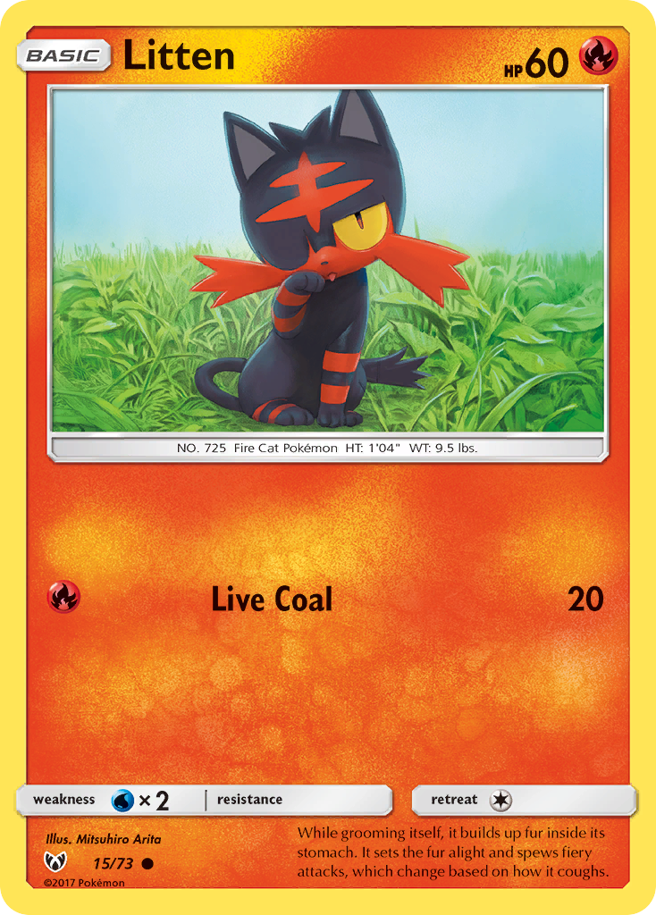 Litten (15/73) [Sun & Moon: Shining Legends] | GnG Games