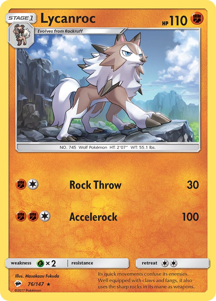 Lycanroc (76/147) (Theme Deck Exclusive) [Sun & Moon: Burning Shadows] | GnG Games