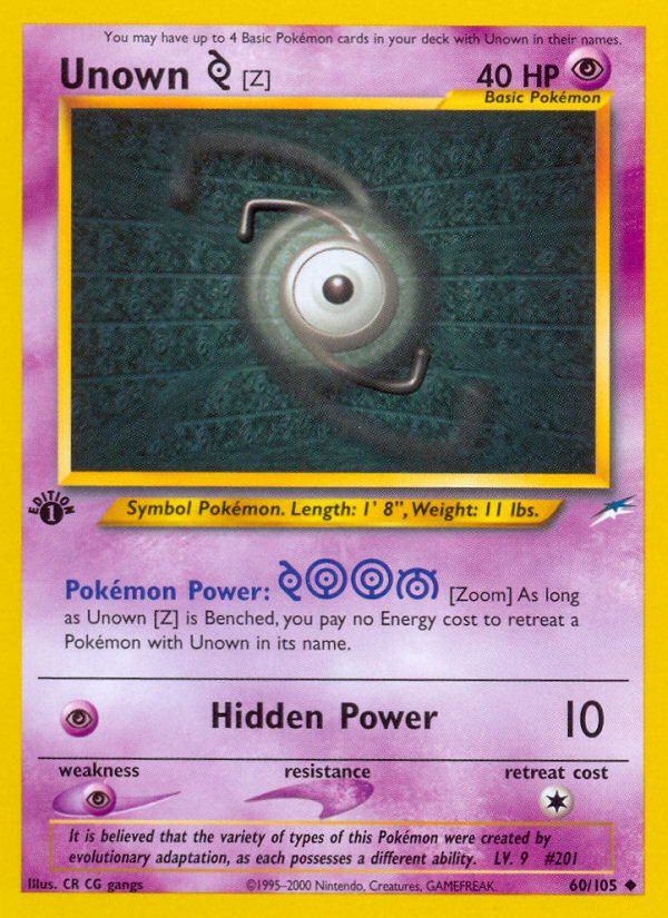 Unown [Z] (60/105) [Neo Destiny 1st Edition] | GnG Games