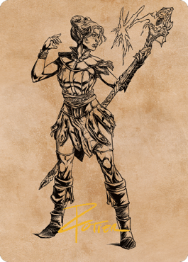 Neera, Wild Mage Art Card (Gold-Stamped Signature) [Commander Legends: Battle for Baldur's Gate Art Series] | GnG Games