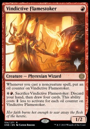 Vindictive Flamestoker (Promo Pack) [Phyrexia: All Will Be One Promos] | GnG Games