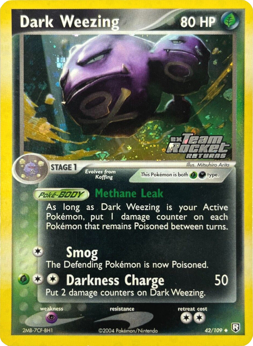 Dark Weezing (42/109) (Stamped) [EX: Team Rocket Returns] | GnG Games