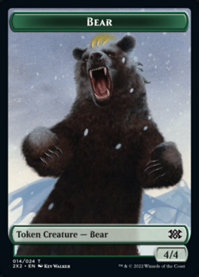 Bear // Monk Double-sided Token [Double Masters 2022 Tokens] | GnG Games