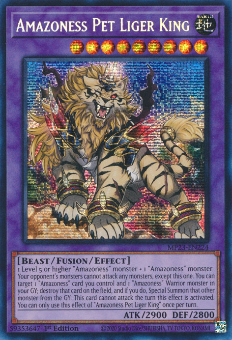 Amazoness Pet Liger King [MP23-EN224] Prismatic Secret Rare | GnG Games