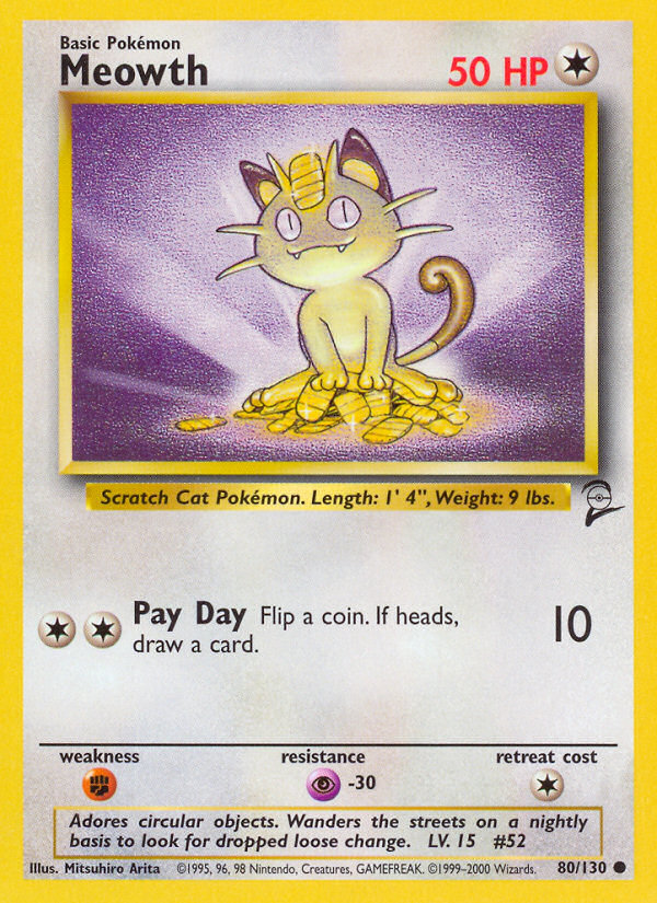 Meowth (80/130) [Base Set 2] | GnG Games