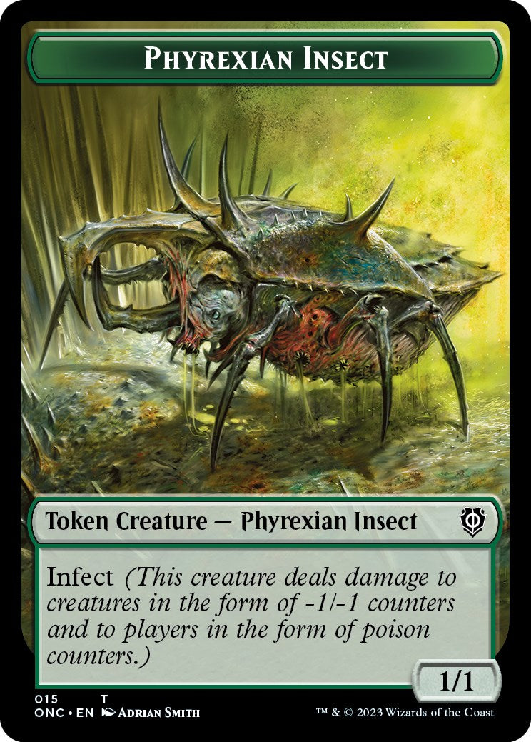 Phyrexian Wurm // Phyrexian Insect Double-Sided Token [Phyrexia: All Will Be One Commander Tokens] | GnG Games