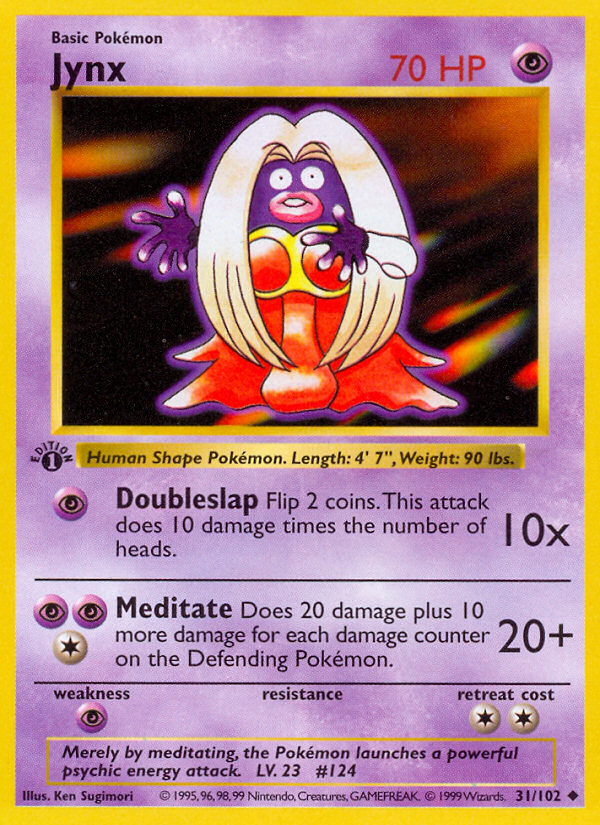 Jynx (31/102) (Shadowless) [Base Set 1st Edition] | GnG Games