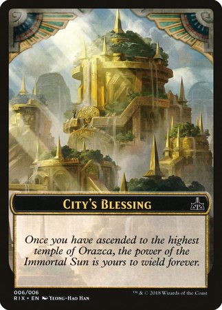 City's Blessing Token (006) [Rivals of Ixalan Tokens] | GnG Games