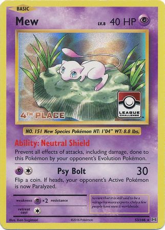 Mew (53/108) (League Promo 4th Place) [XY: Evolutions] | GnG Games