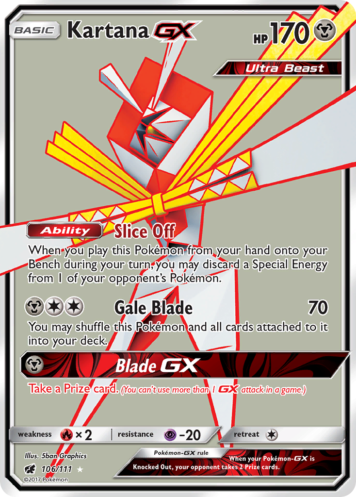 Kartana GX (106/111) [Sun & Moon: Crimson Invasion] | GnG Games