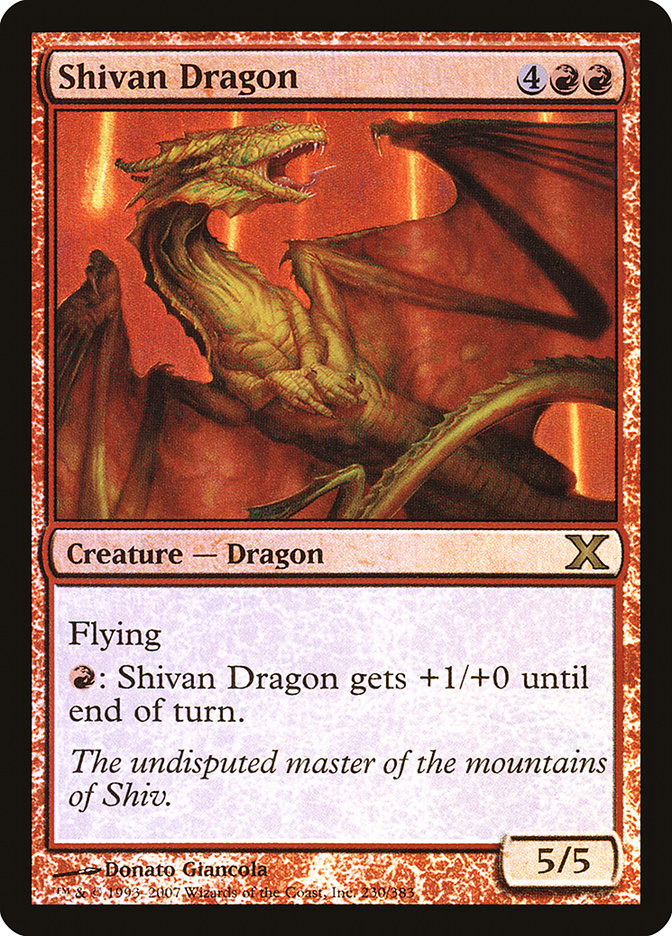 Shivan Dragon (Premium Foil) [Tenth Edition] | GnG Games