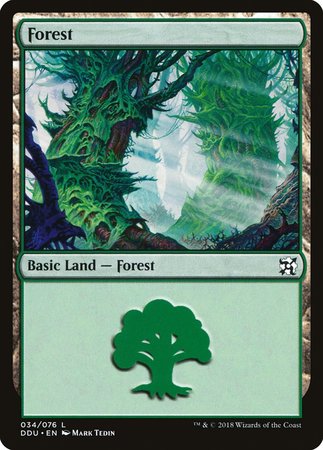 Forest (34) [Duel Decks: Elves vs. Inventors] | GnG Games