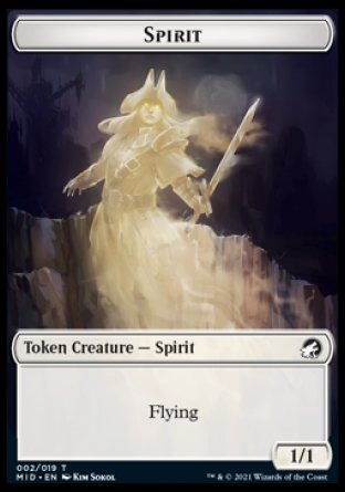 Spirit // Bird Double-sided Token [Innistrad: Midnight Hunt Tokens] | GnG Games