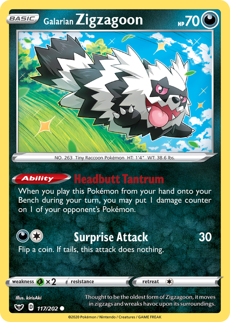 Galarian Zigzagoon (117/202) [Sword & Shield: Base Set] | GnG Games