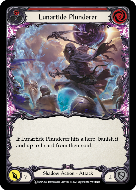 Lunartide Plunderer (Red) (Rainbow Foil) [U-MON206-RF] Unlimited Edition Rainbow Foil | GnG Games