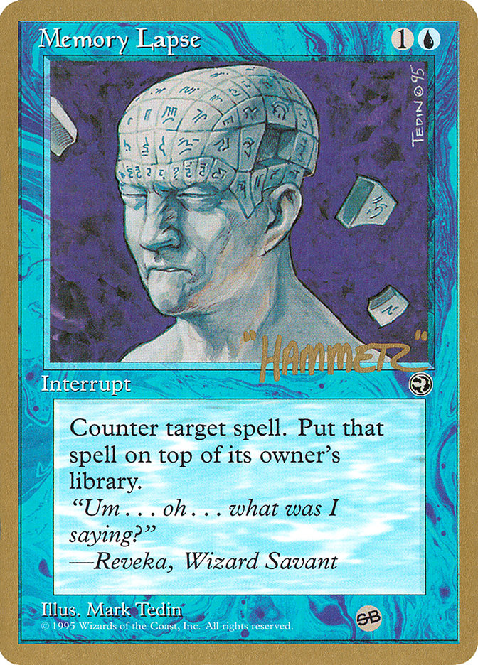 Memory Lapse (Runes) (Shawn "Hammer" Regnier) (SB) [Pro Tour Collector Set] | GnG Games