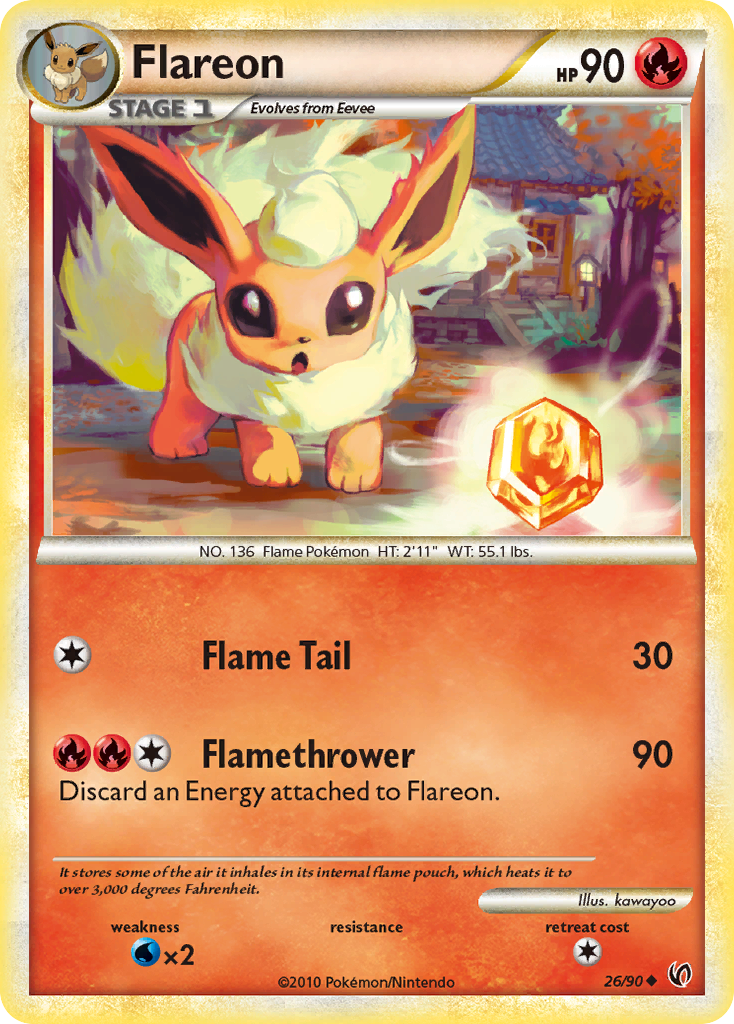 Flareon (26/90) [HeartGold & SoulSilver: Undaunted] | GnG Games