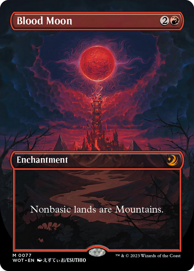 Blood Moon (Anime Borderless) [Wilds of Eldraine: Enchanting Tales] | GnG Games