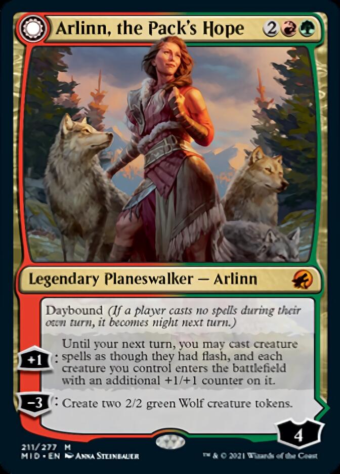 Arlinn, the Pack's Hope // Arlinn, the Moon's Fury [Innistrad: Midnight Hunt] | GnG Games