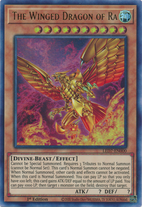 The Winged Dragon of Ra (Alternate Art) [LED7-EN000] Ultra Rare | GnG Games