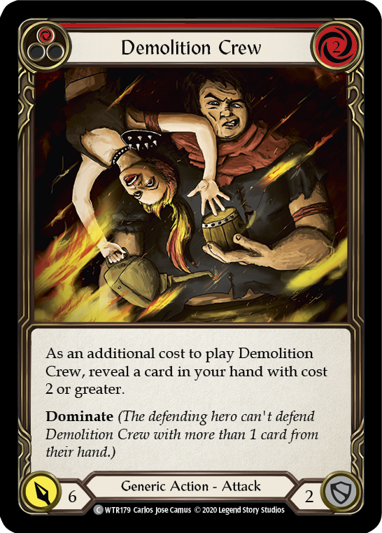 Demolition Crew (Red) [U-WTR179] (Welcome to Rathe Unlimited)  Unlimited Rainbow Foil | GnG Games