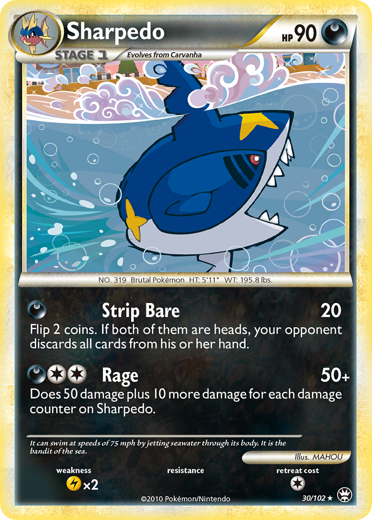 Sharpedo (30/102) [HeartGold & SoulSilver: Triumphant] | GnG Games