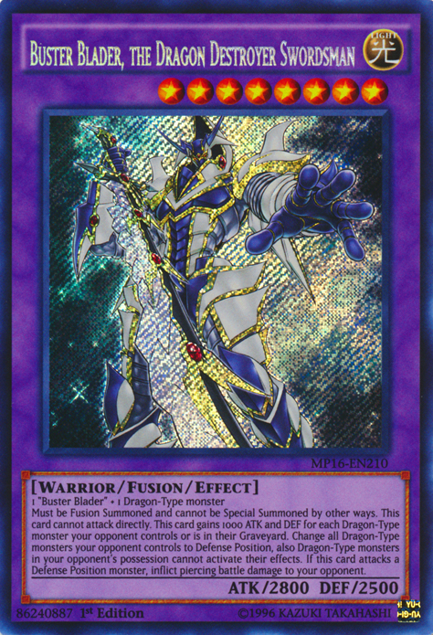 Buster Blader, the Dragon Destroyer Swordsman [MP16-EN210] Secret Rare | GnG Games