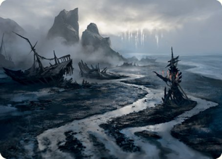 Shipwreck Marsh Art Card [Innistrad: Midnight Hunt Art Series] | GnG Games