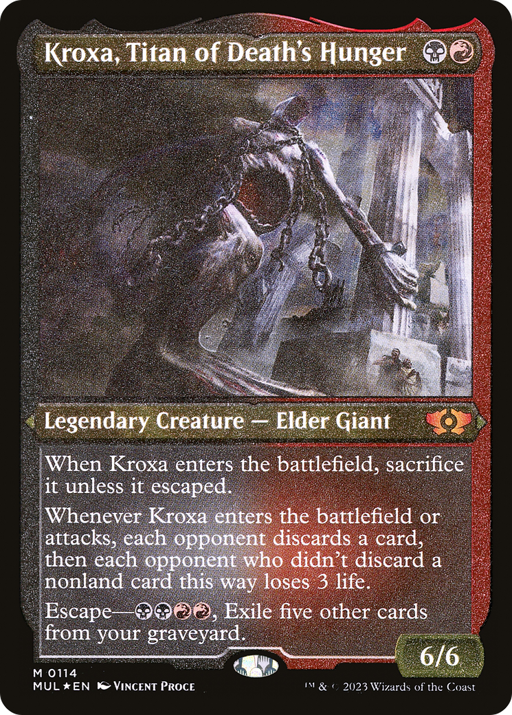 Kroxa, Titan of Death's Hunger (Foil Etched) [Multiverse Legends] | GnG Games