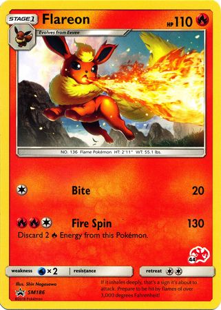 Flareon (SM186) (Charizard Stamp #44) [Battle Academy 2020] | GnG Games