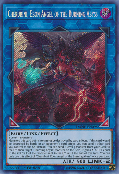 Cherubini, Ebon Angel of the Burning Abyss [DANE-EN095] Secret Rare | GnG Games