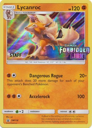 Lycanroc (SM118) (Staff Prerelease Promo) [Sun & Moon: Black Star Promos] | GnG Games