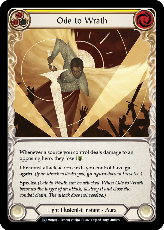 Ode to Wrath (Rainbow Foil) [U-MON013-RF] Unlimited Edition Rainbow Foil | GnG Games