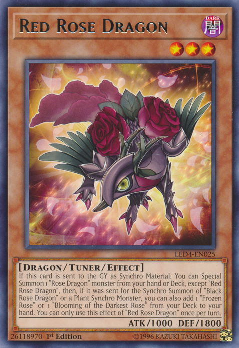 Red Rose Dragon [LED4-EN025] Rare | GnG Games