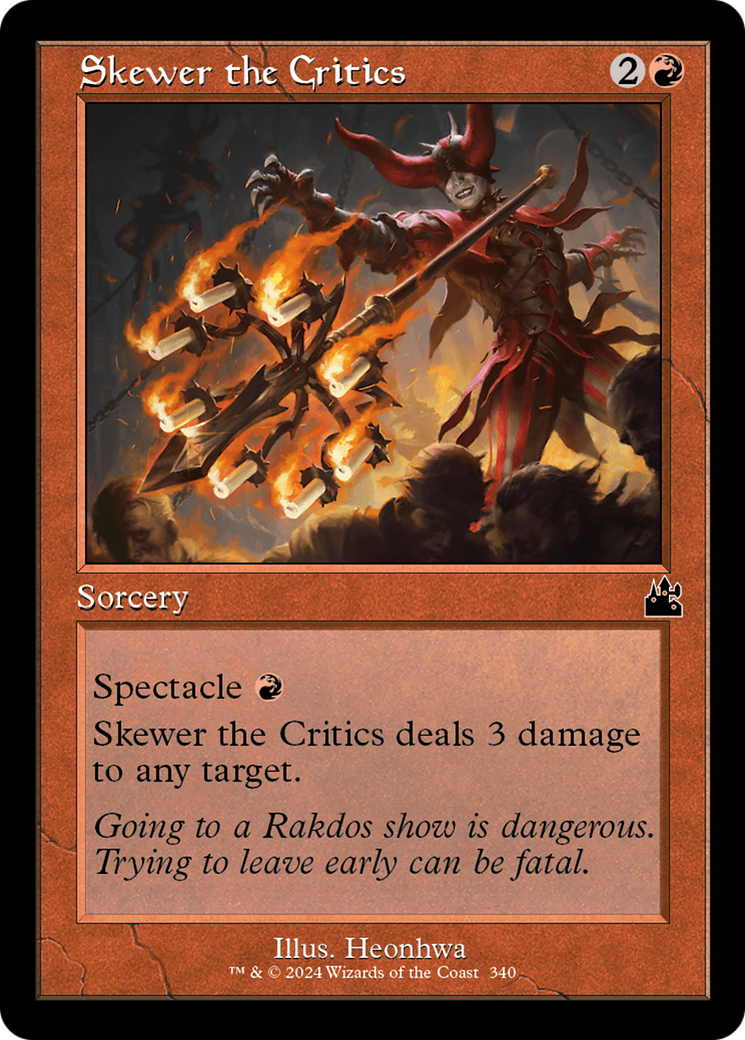 Skewer the Critics (Retro Frame) [Ravnica Remastered] | GnG Games