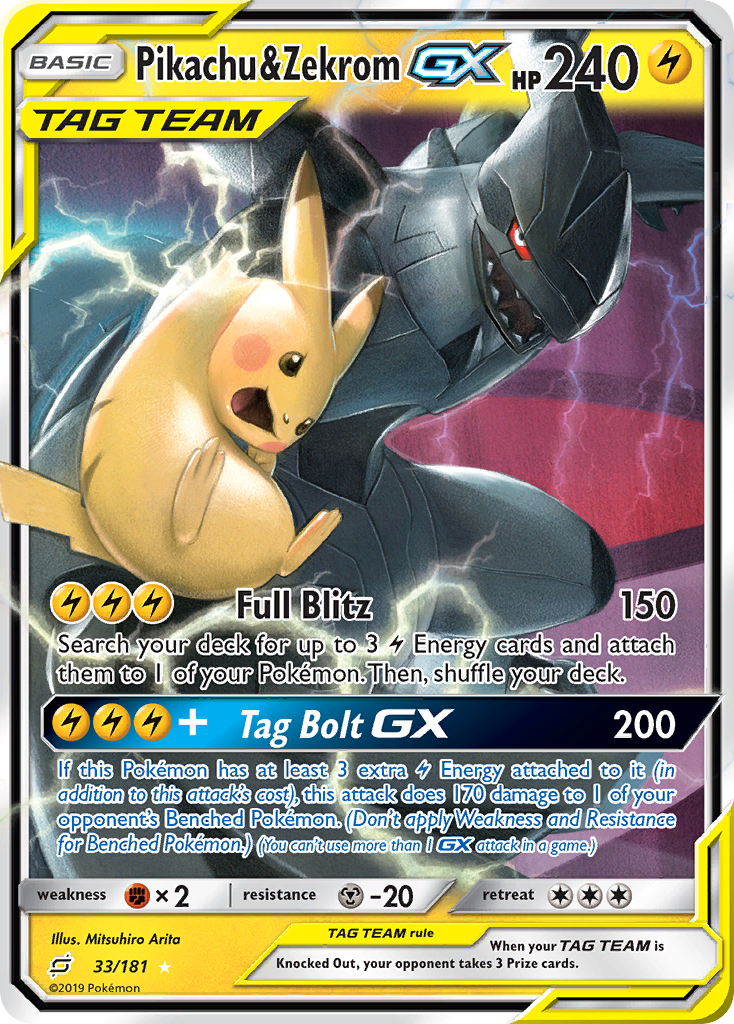 Pikachu & Zekrom GX (33/181) [Sun & Moon: Team Up] | GnG Games