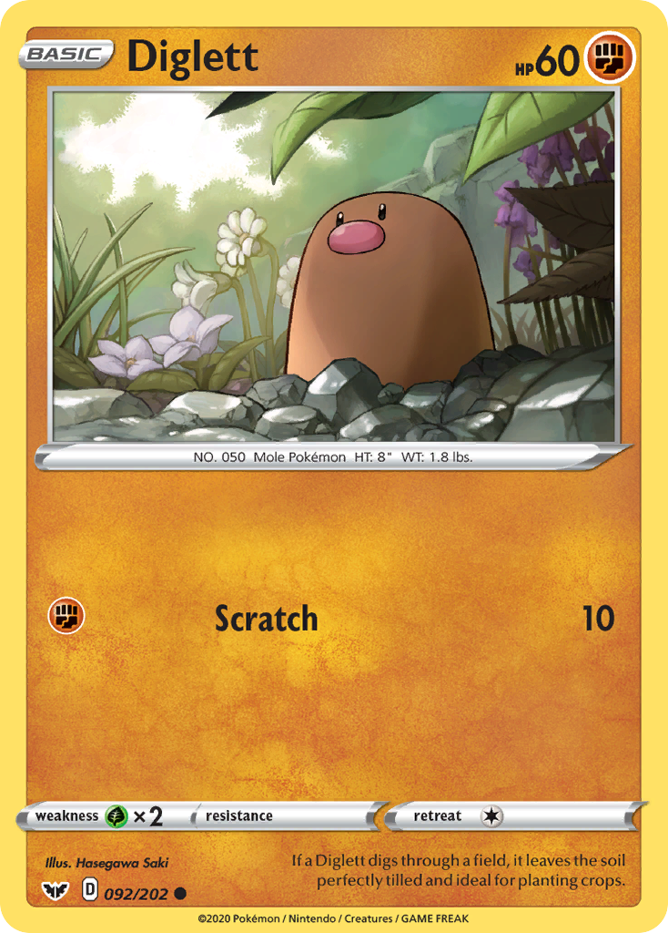 Diglett (092/202) [Sword & Shield: Base Set] | GnG Games