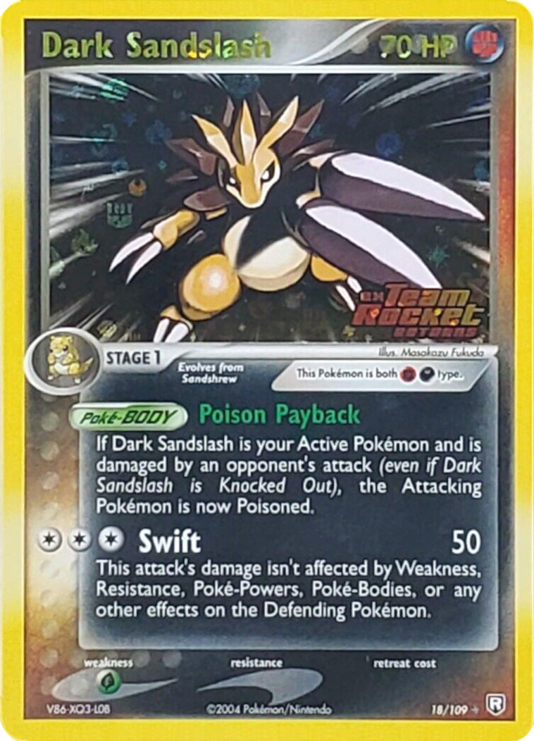 Dark Sandslash (18/109) (Stamped) [EX: Team Rocket Returns] | GnG Games